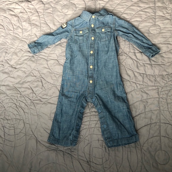 Ralph Lauren Denim One Piece Outfit - 9mo - Picture 1 of 4